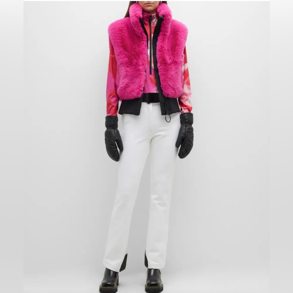 Goldberg Pippa Ski Pant, white, size 4, belted waist